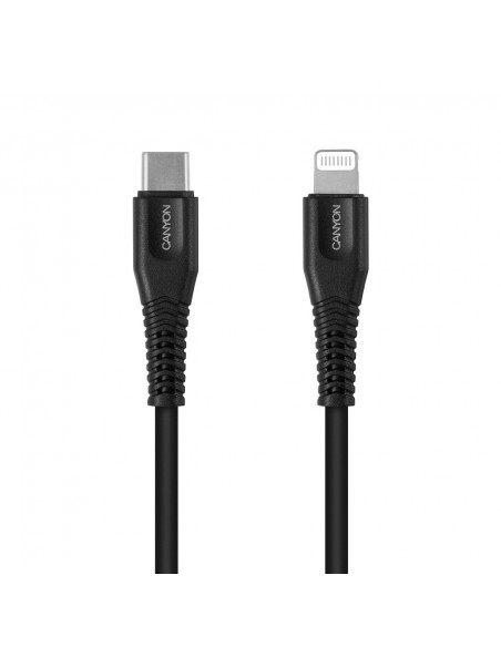 CABLE LIGHTNING A USB(C) CANYON 1.2M NEGRO