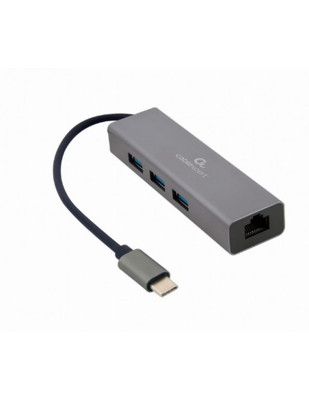 GEMBIRD ADAPTADOR DE RED USB-C GIGABIT CON CONCENTRADOR USB
