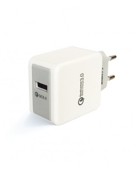 CARGADOR EIGHTT USB QUALCOOM 3.0 12W 12V 1.5A, 9V 1.8A, 5V 2.4A