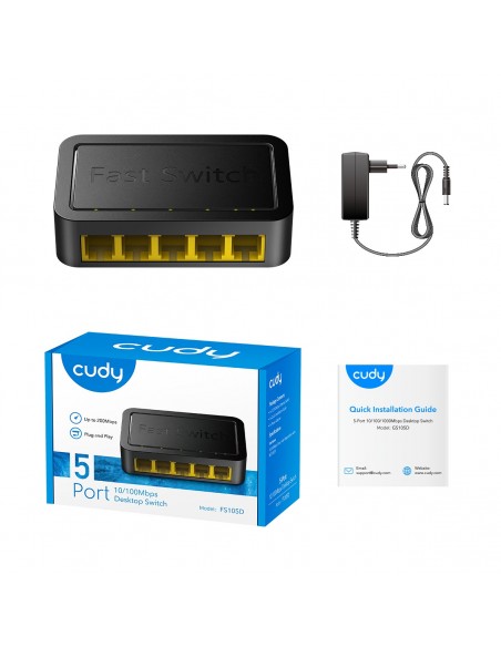 SWITCH CUDY 5-PORT 10 100 MBPS DESKTOP SWITCH FS105D