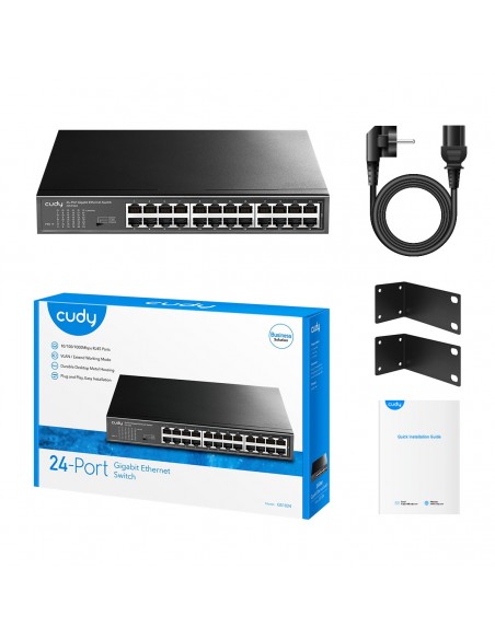 SWITCH CUDY 24-PORT GIGABIT METAL SWITCH GS1024
