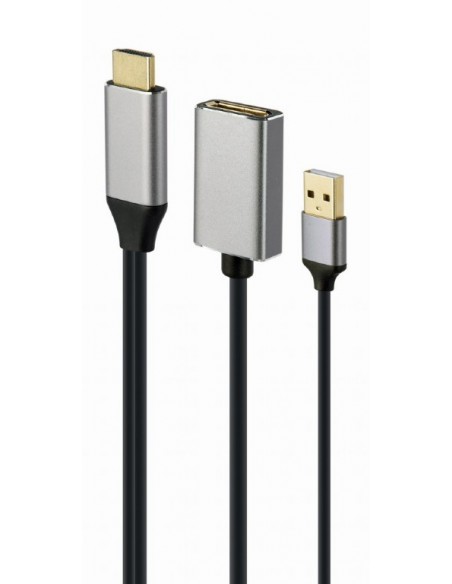 ADAPTADOR GEMBIRD  ACTIVO 4K HDMI MACHO A DISPLAYPORT HEMBRA NEGRO