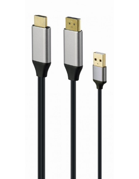 CABLE ADAPTADOR  GEMBIRD ACTIVO 4K HDMI MACHO A DISPLAYPORT MACHO 2 M NEGRO