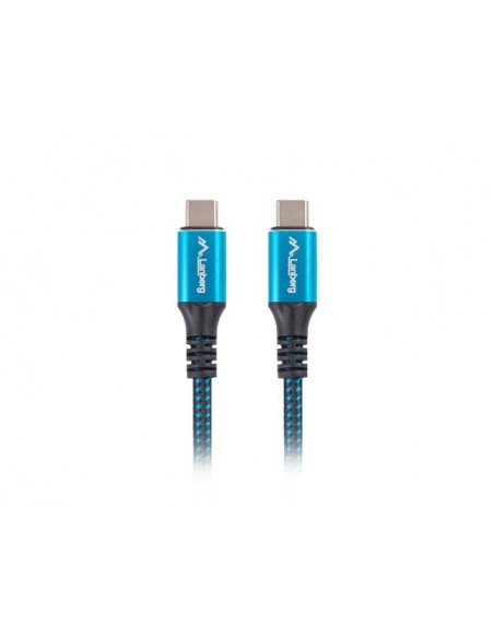 CABLE USB-C 4.0 LANBERG MACHO MACHO 0.5M 100W 8K 30HZ NEGRO AZUL