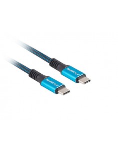 CABLE USB-C 4.0 LANBERG MACHO MACHO 1.2M 100W 8K 30HZ NEGRO AZUL