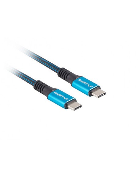 CABLE USB-C 4.0 LANBERG MACHO MACHO 1.2M 100W 8K 30HZ NEGRO AZUL