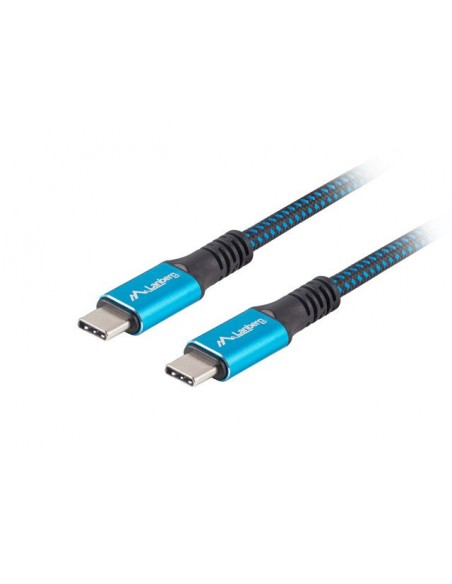 CABLE USB-C 4.0 LANBERG MACHO MACHO 1.2M 100W 8K 30HZ NEGRO AZUL