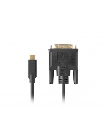 CABLE USB-C A DVI-D (24+1) LANBERG MACHO MACHO 0.5M NEGRO