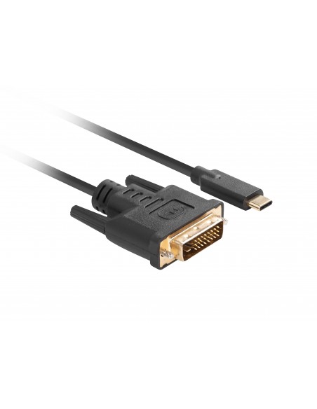 CABLE USB-C A DVI-D (24+1) LANBERG MACHO MACHO 1.0M NEGRO