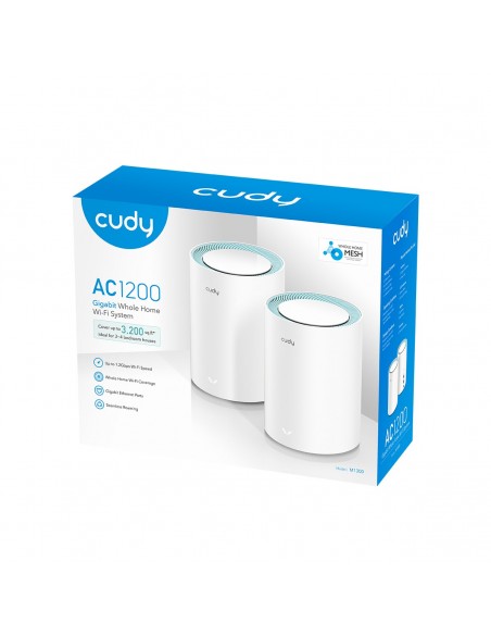 EXTENSOR MESH CUDY AC1200 WIFI GIGABIT MESH SOLUTION M1300 2-PACK