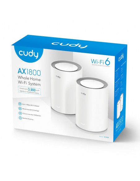 EXTENSOR MESH CUDY AX1800 WIFI 6 MESH SOLUTION M1800 2-PACK