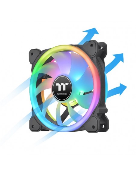 VENTILADOR 120X120 THERMALTAKE SWAFAN 12 RGB PE PACK 3UD