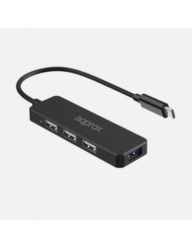 APPROX Adap USB Tipo-C Hub 3D USB2.0 + 1 USB3.0.