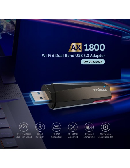 Edimax EW-7822UMX Adapter WiFi6 AX1800 USB 3.0