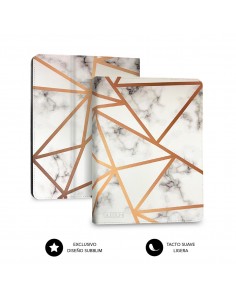 SUBBLIM Funda con Teclado Keytab Pro BT Trendy Marmol Blanco