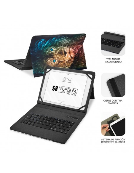 SUBBLIM Funda con Teclado Keytab Pro BT Trendy Leon