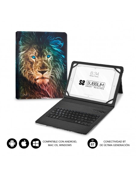 SUBBLIM Funda con Teclado Keytab Pro BT Trendy Leon