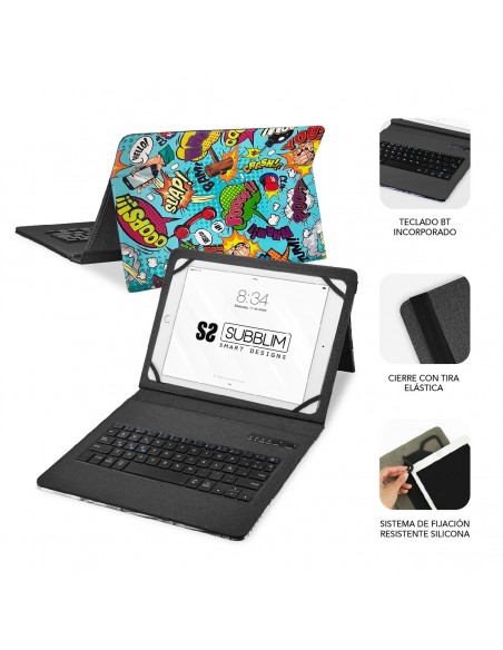 SUBBLIM Funda con Teclado Keytab Pro BT Trendy Comic