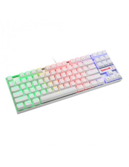 REDRAGON K552W-RGB KUMARA WHITE RGB, Teclado Mecánico Gaming