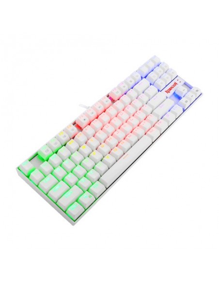 REDRAGON K552W-RGB KUMARA WHITE RGB, Teclado Mecánico Gaming