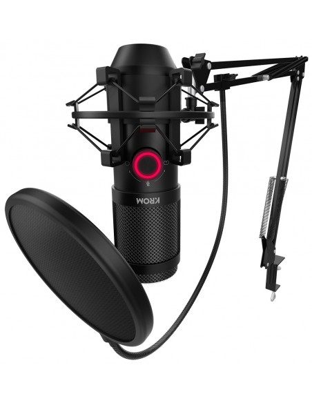 Krom Kapsule Negro Micrófono para PC