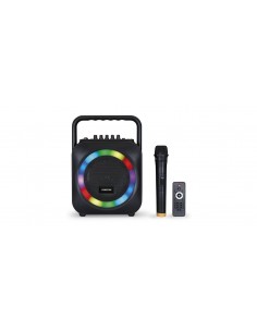 ALTAVOZ FONESTAR PORTATIL KARAOKE MICRO 35W USB BLUETOOTH RGB BATERIA BOX35-LED