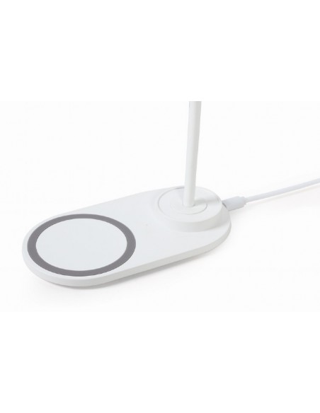 LAMPARA DE ESCRITORIO CON CARGADOR INALÃMBRICO BLANCO