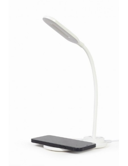 LAMPARA DE ESCRITORIO CON CARGADOR INALÃMBRICO BLANCO