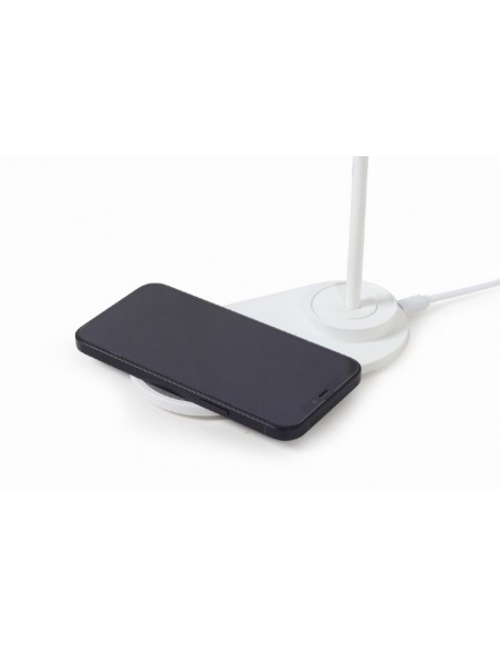 LAMPARA DE ESCRITORIO CON CARGADOR INALÃMBRICO BLANCO