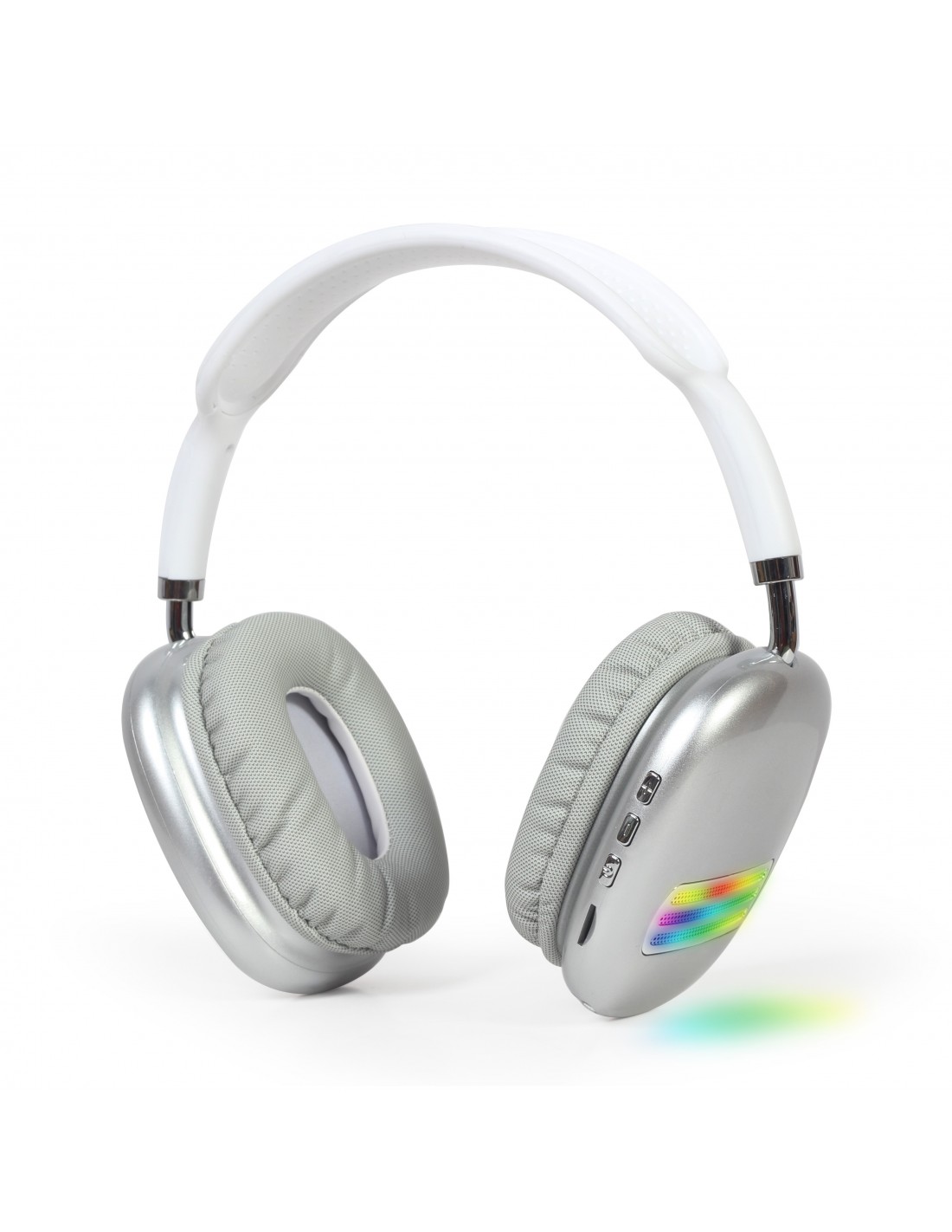 Gembird BHP-LED-02-W auricular y casco Auriculares Inalámbrico Diadema  Llamadas/Música Bluetooth Blanco