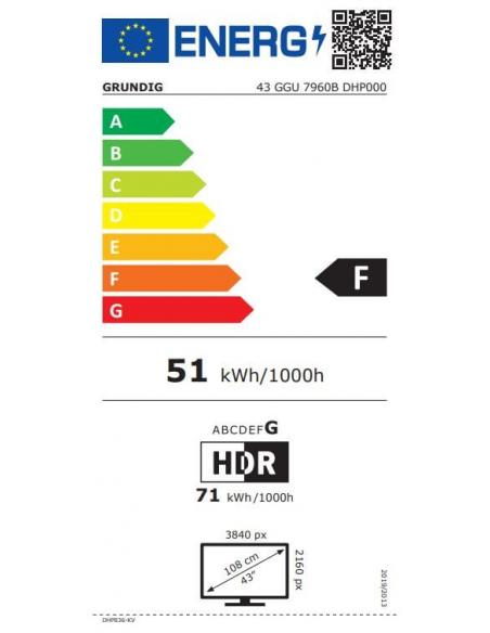 TELEVISIÓN LED 43  GRUNDIG 43 GGU 7960B SMART TV 4K UHD