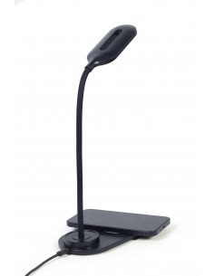 LAMPARA DE ESCRITORIO CON CARGADOR INALÃMBRICO NEGRO