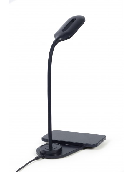 LAMPARA DE ESCRITORIO CON CARGADOR INALÃMBRICO NEGRO