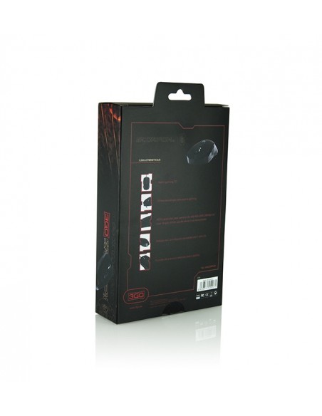 3GO Scorpion ratón USB Óptico 2000 DPI Negro
