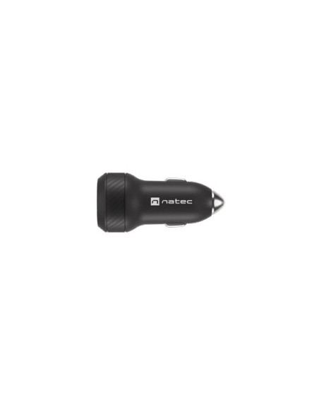 CARGADOR COCHE NATEC CONEY 1XUSB, 1XUSB-C QC3.0, PD 3.0 48W NEGRO