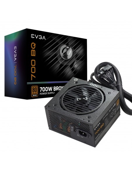FUENTE ALIMENTACION EVGA 700 BQ, 80+ BRONZE 700W, SEMI MODULAR, FDB FAN, 5 YEAR WARRANTY, POWER SUPP