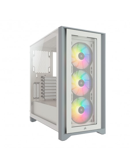 Corsair iCUE 4000X RGB ATX Cristal Templado Blanca
