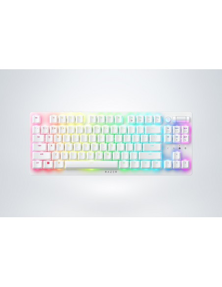 Razer DeathStalker V2 Pro Tenkeyless teclado USB + RF Wireless + Bluetooth QWERTY Inglés de EE. UU. Blanco