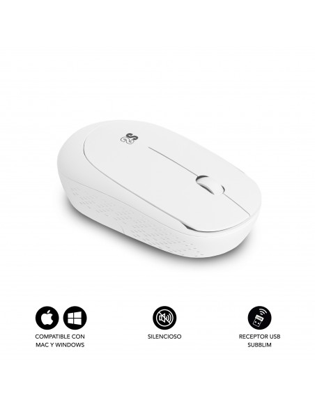 SUBBLIM Ratón Business Plus Silencioso inalámbrico 2.4G 1200 DPI Blanco