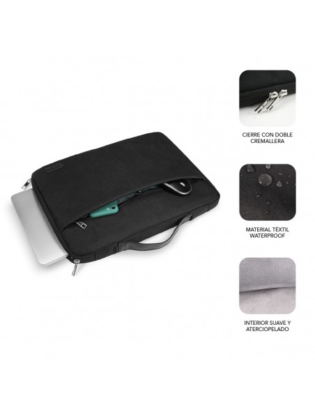 SUBBLIM Funda Ordenador Elegant Laptop Sleeve 15,6" Black