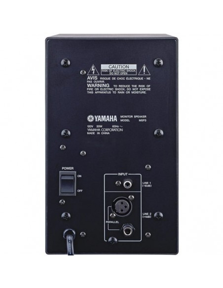 Yamaha MSP3 altavoz De 2 vías Negro Alámbrico