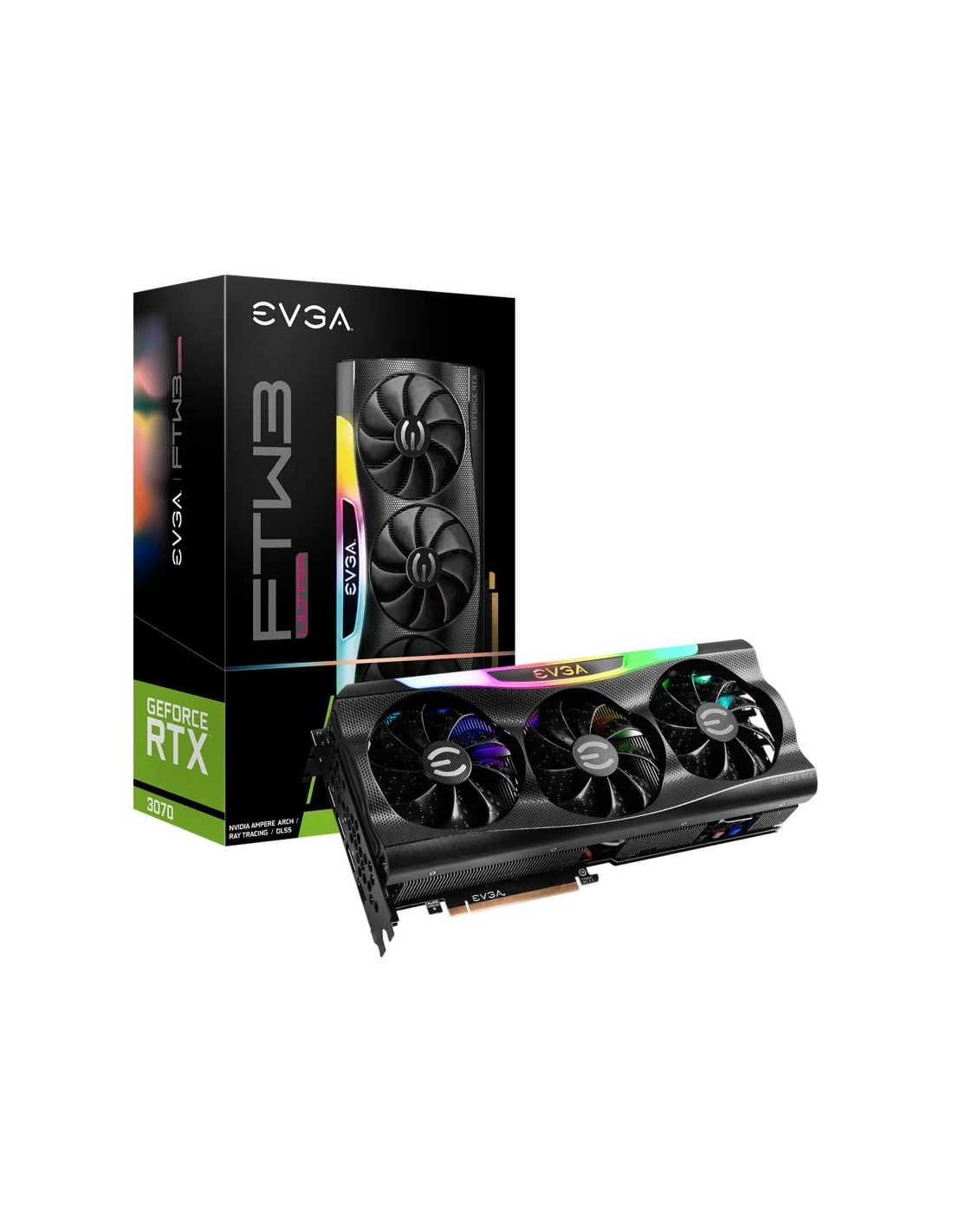 EVGA FTW3 Ultra Gaming GeForce RTX 3070 8GB GDDR6 DLSS Negra