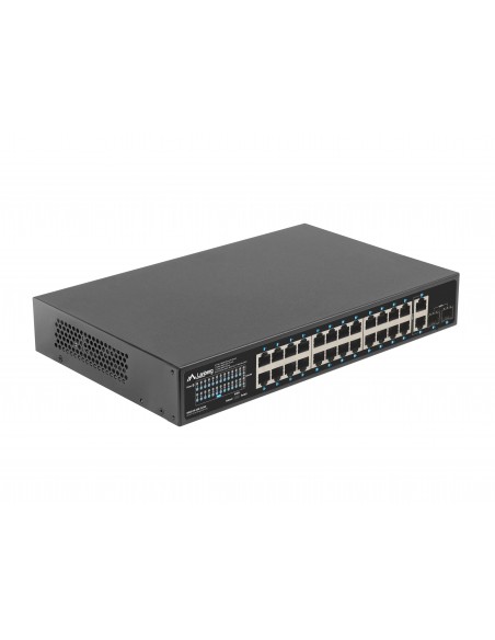 SWITCH LANBERG 24 PTOS 1GB POE+ 2X SFP 2X GBIT ETHERNET 360W RACK 19"