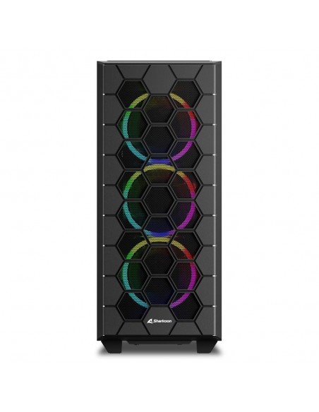 CAJA SHARKOON RGB HEX ATX 2XUSB3.0 SIN FUENTE NEGRO