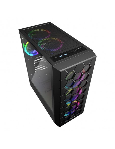 CAJA SHARKOON RGB HEX ATX 2XUSB3.0 SIN FUENTE NEGRO