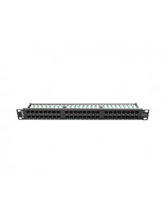 PATCH PANEL LANBERG 48 PUERTOS 1U 19? CAT.6 NEGRO