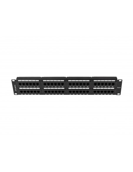PATCH PANEL LANBERG 48 PUERTOS 2U 19? CAT.6 NEGRO