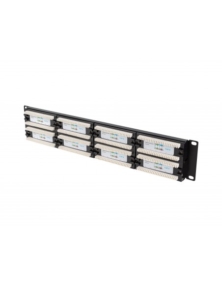 PATCH PANEL LANBERG 48 PUERTOS 2U 19? CAT.6 NEGRO