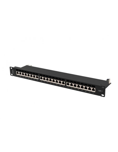 PATCH PANEL LANBERG 24 PUERTOS 1U 19? CAT.7 FTP NEGRO
