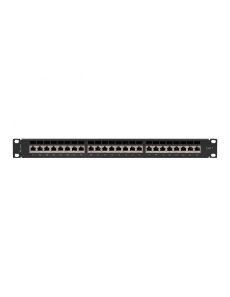 PATCH PANEL LANBERG 24 PUERTOS 1U 19? CAT.7 FTP NEGRO